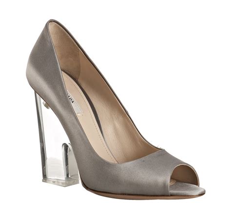 grey peep toe prada pumps|prada boots and pumps.